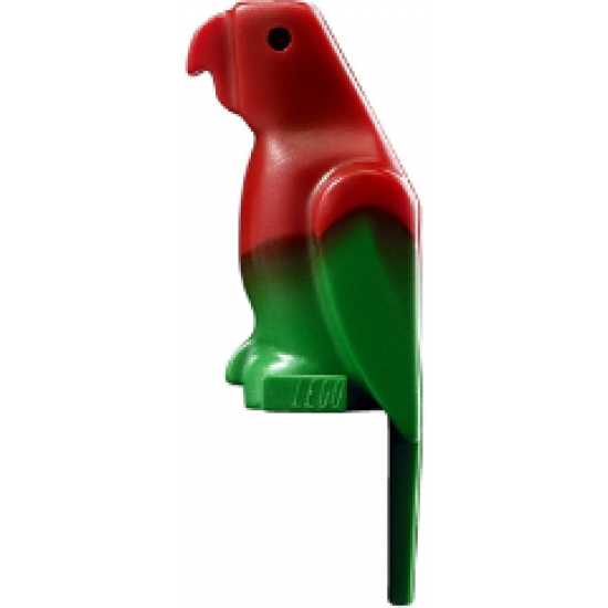 LEGO ANIMAL Bird, Parrot First Version with Small Beak with Marbled Red